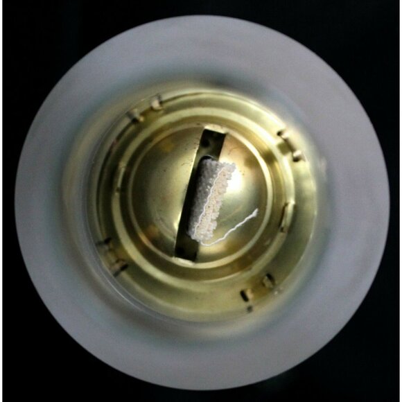 Golden Harvest Drinkin Canning Style Jar Hurricane Lamp Oil Frosted Handle Glass - Picture 7 of 12